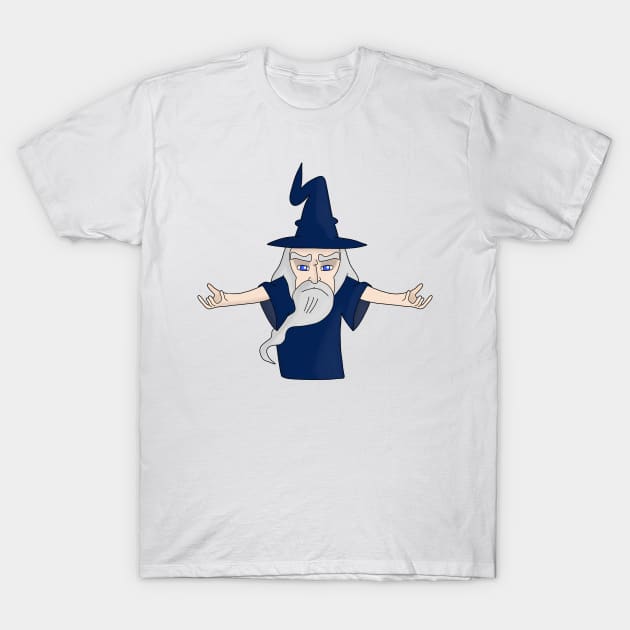 Sorcerer with the beard and white hair T-Shirt by DiegoCarvalho